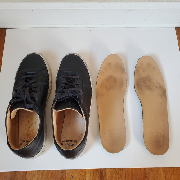 GREATS men's black white casual basic timeless sneakers size 9.5 • made in Italy - Picture 2 of 9
